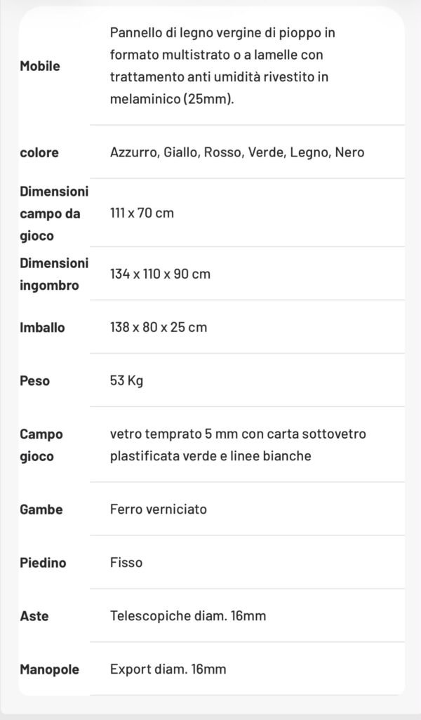 12521 Calcio Balilla College nuovi